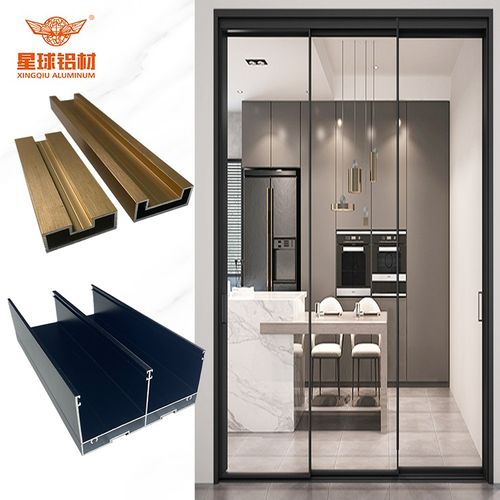Narrow slim glass sliding door frame aluminum profile for doors and windows