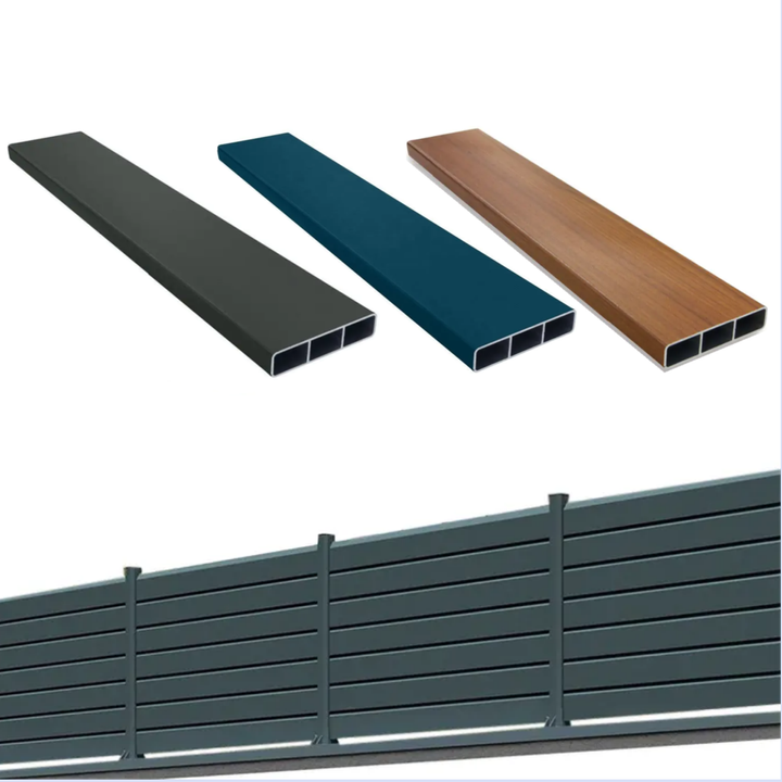 Modern Exterior Aluminum Profiles Garden Fence Rot Proof Aluminum Slats DIY Fence Panel