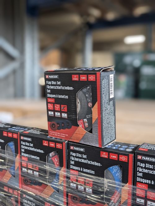 PARKSIDE Fächerschleifscheiben-Set 115 mm – 4er Pack