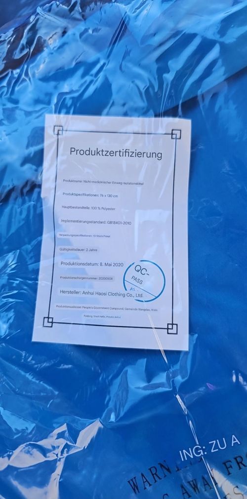 Einweg-Isolationskittel | mit Originalverpackung