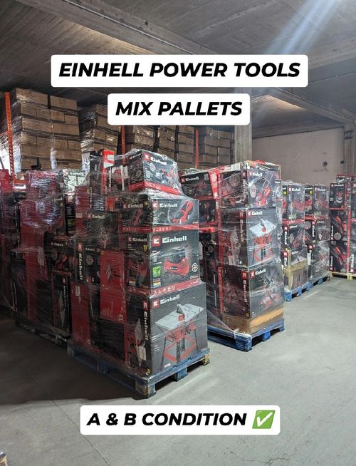 EH1 - Einhell Power Tools MIXPALLET - A & B GRADE / Elektrowerkzeuge, Gartengeräte, Maschinen und mehr