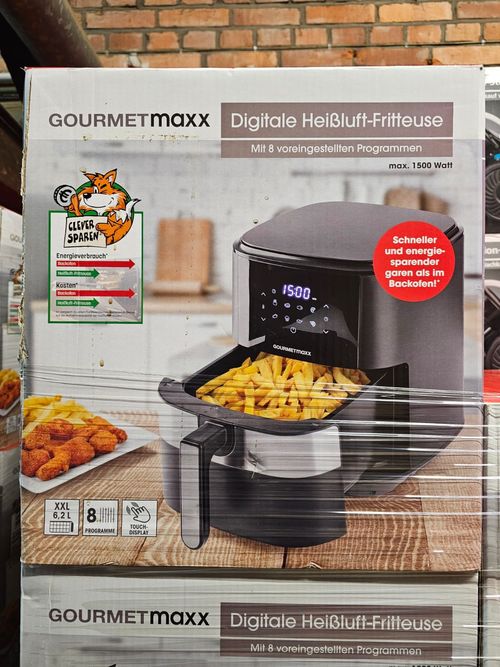 GourmetMaxx digitale Heißluftfritteuse 1500w XXL